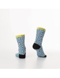 Blue women\'s socks with patterns SD19 - Online store - Boutique